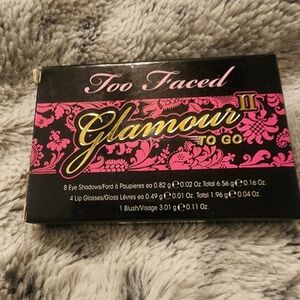 Too Faced Glamour to Go II Eyeshadow Lip Gloss Blush Pocket Palette Vintage NIB